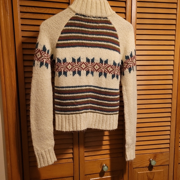 Razzle Dazzle Vtg Style Zip-Up Knitted Sweater - Picture 2 of 7